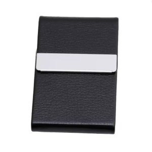 pitillera personalizada cuero negro