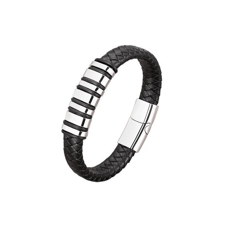 PULSERA CUERO PARA GRABAR NOMBRES