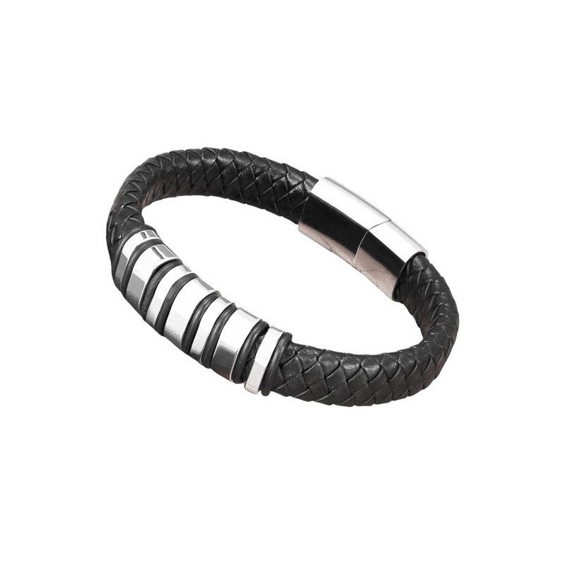 PULSERA CUERO PARA GRABAR NOMBRES