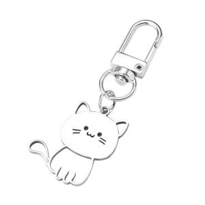 llavero silueta gato personalizado