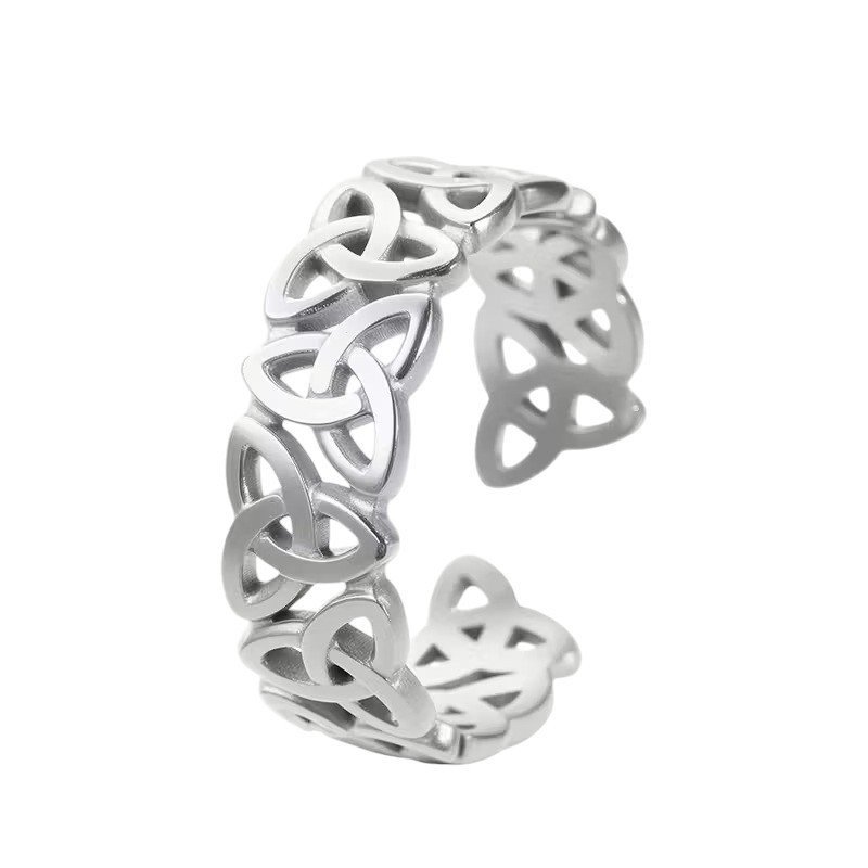 ANILLO SIMBOLO CELTA ACERO AJUSTABLE