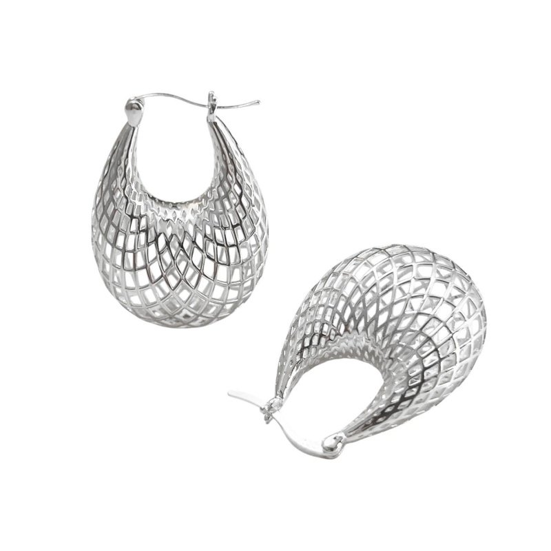 PENDIENTES ARO JAULA PLATA