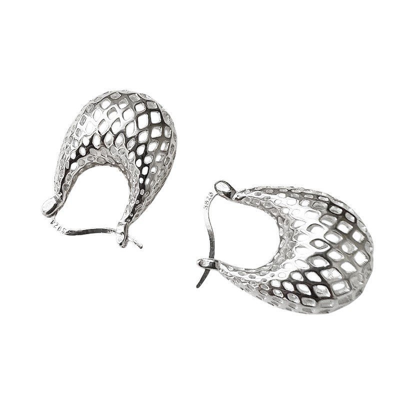 PENDIENTES ARO JAULA PLATA