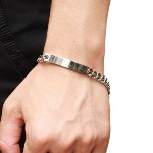 esclavas acero inoxidable para parejas chico y chica