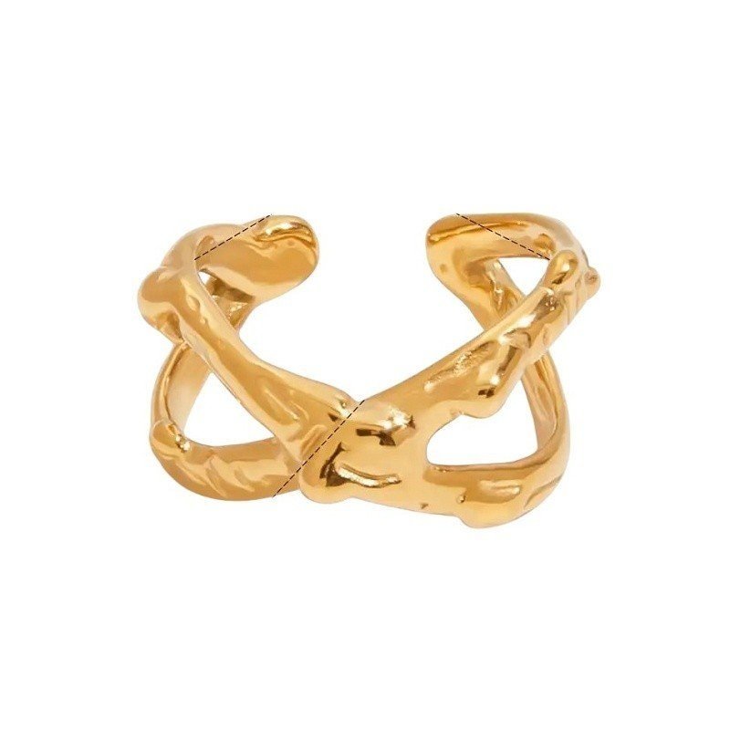 ANILLO INFINITO ACERO ORO WATERPROOF