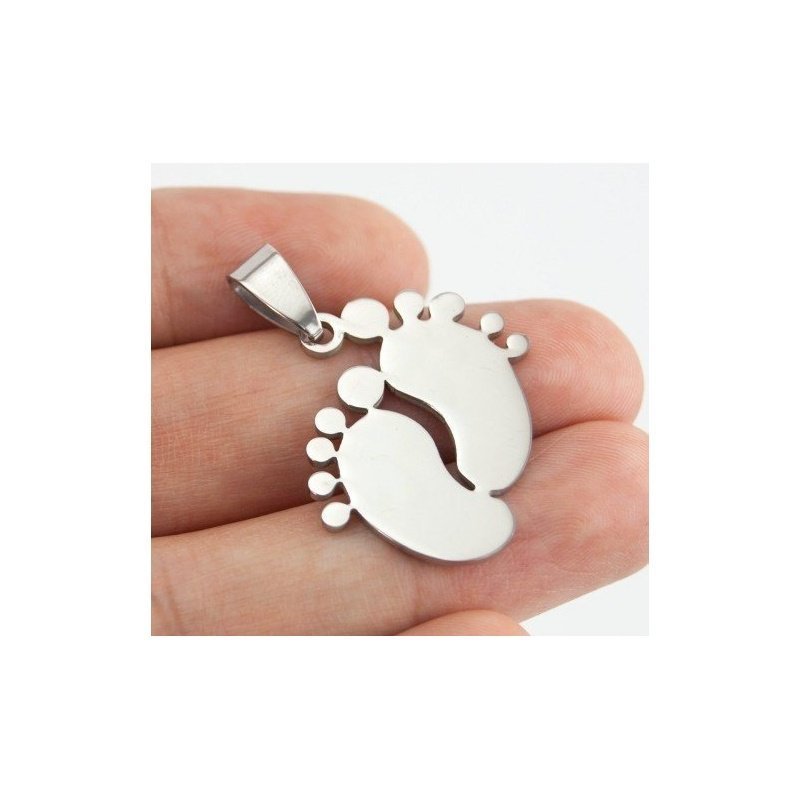 COLGANTE PIES DE BEBÉ PARA GRABAR NOMBRE