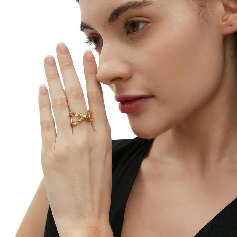 ANILLO INFINITO ACERO ORO WATERPROOF