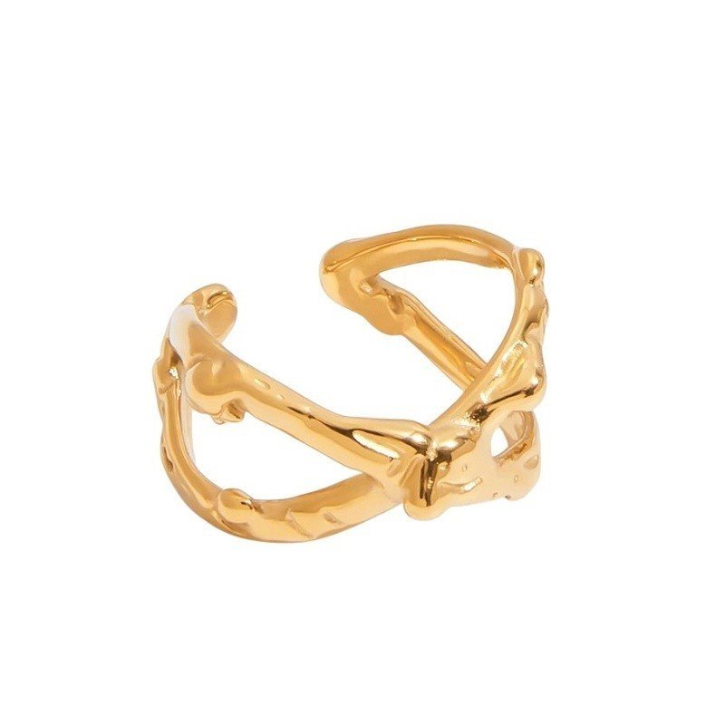ANILLO INFINITO ACERO ORO WATERPROOF