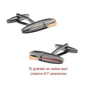 gemelos personalizados en forma de bolígrafo con iniciales