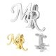 gemelos con iniciales personalizadas