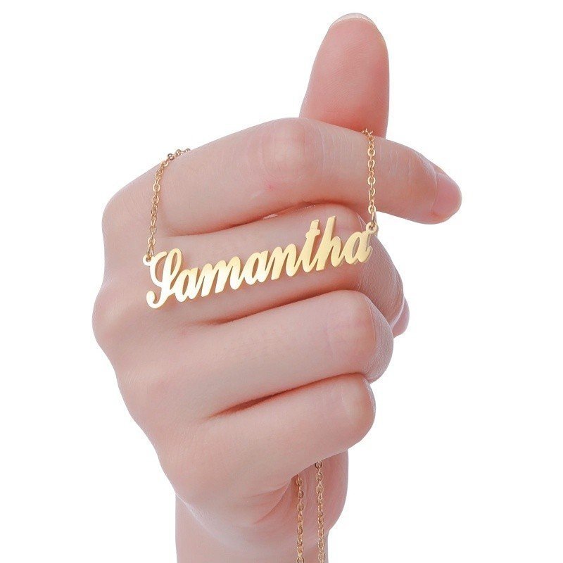 PULSERA O COLLAR CON TU NOMBRE, ACERO Y ORO