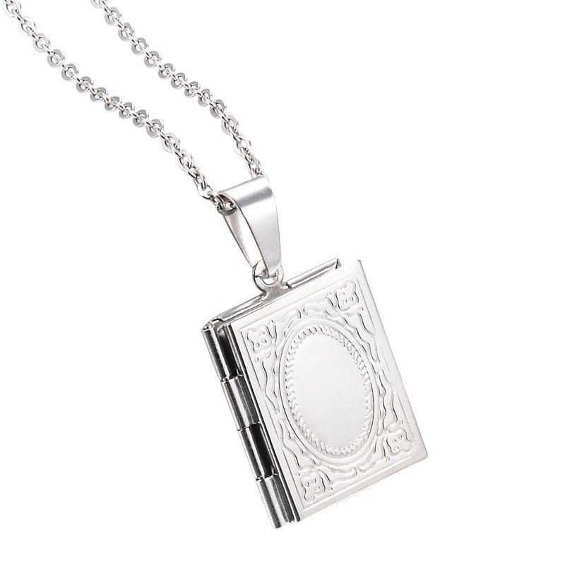 RELICARIO LIBRO PERSONALIZADO ACERO