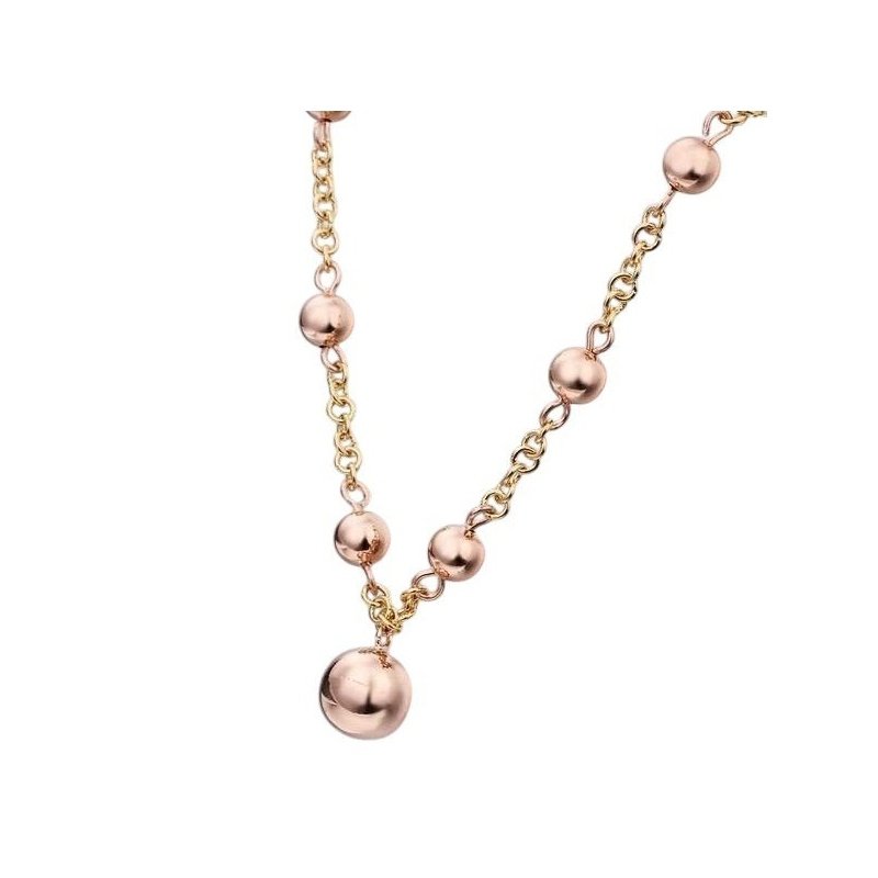 COLLAR GARGANTILLA CON BOLAS, CHAPADO DOS OROS 18 K