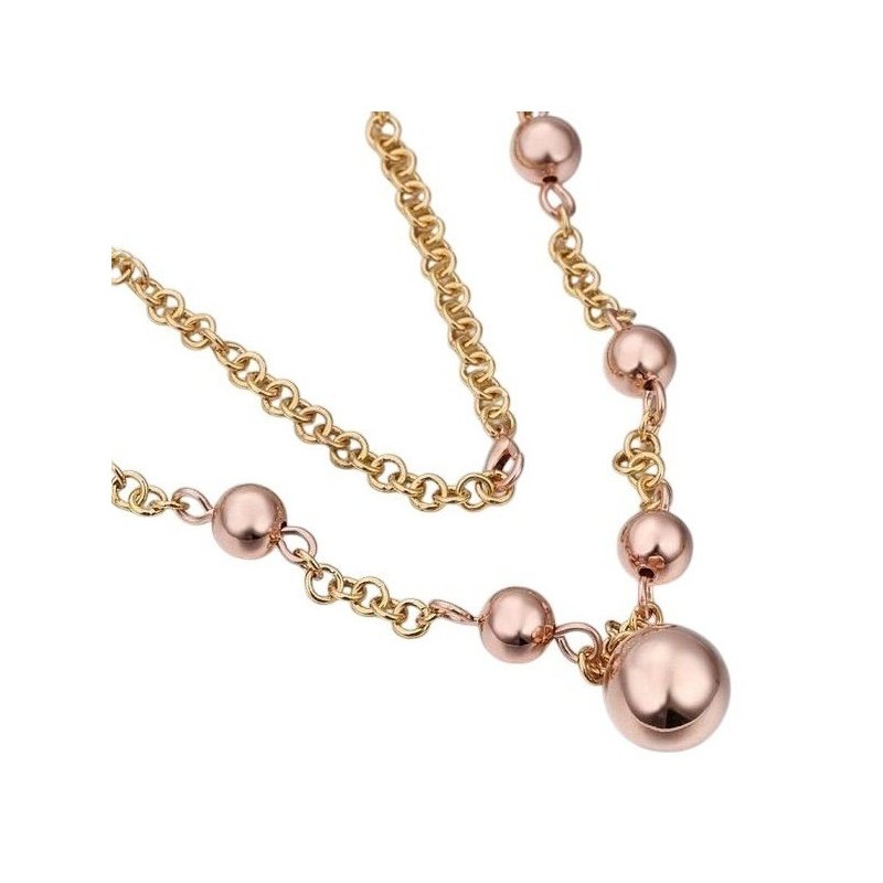 COLLAR GARGANTILLA CON BOLAS, CHAPADO DOS OROS 18 K