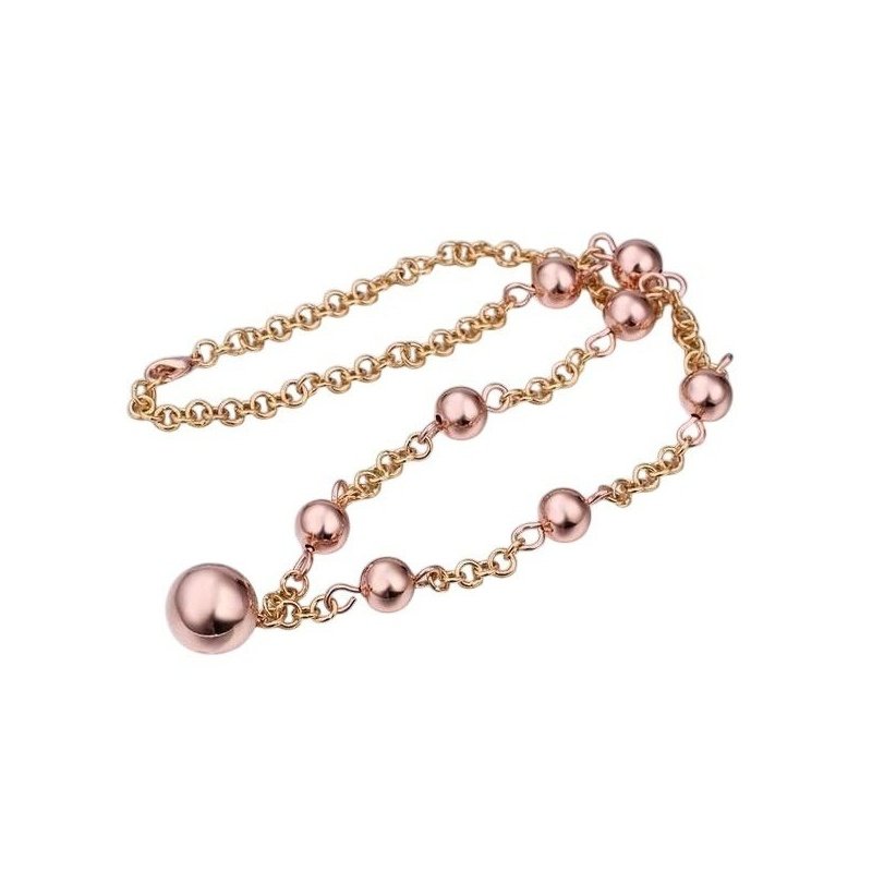 COLLAR GARGANTILLA CON BOLAS, CHAPADO DOS OROS 18 K