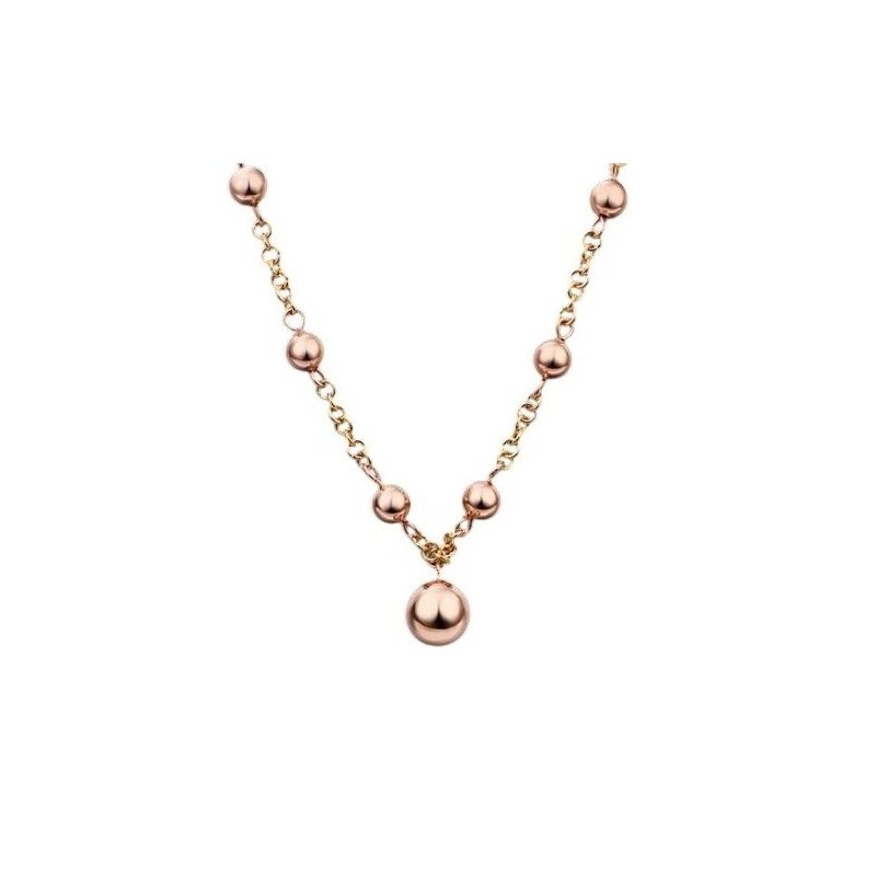 COLLAR GARGANTILLA CON BOLAS, CHAPADO DOS OROS 18 K