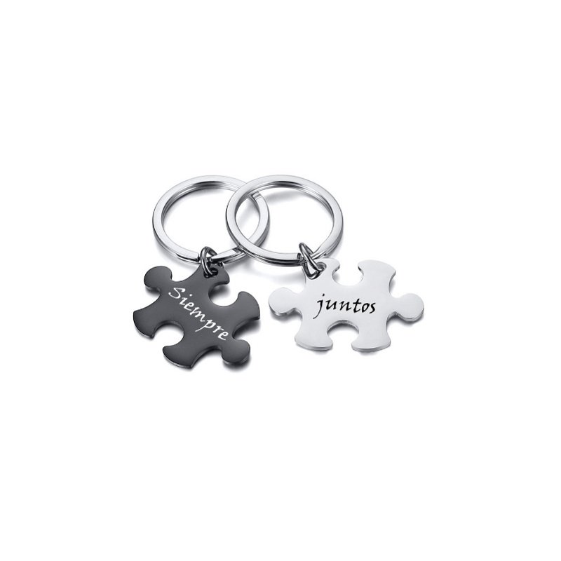 PAREJA LLAVEROS PUZZLE PERSONALIZADOS (2 UNIDADES)