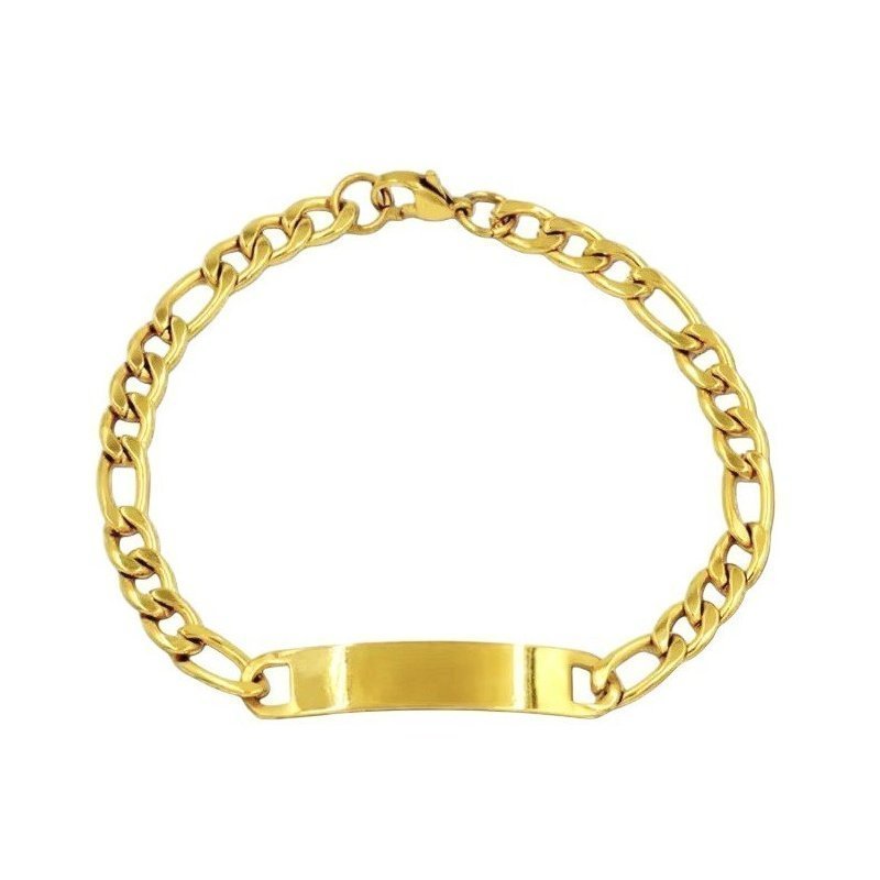 ESCLAVA EN ACERO ESLABÓN 3X1, DOS TONOS