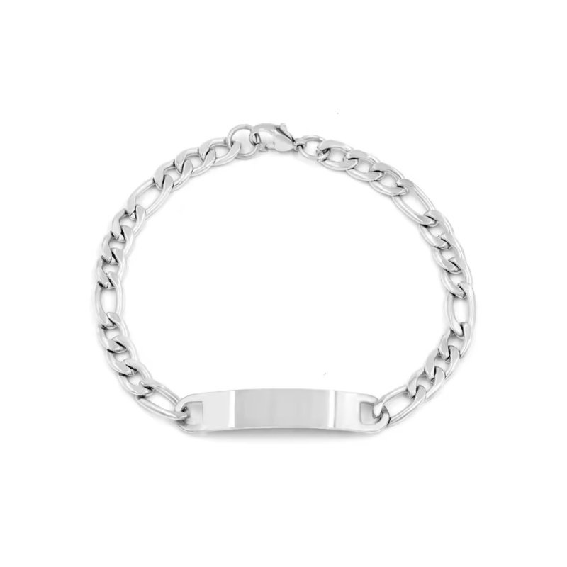 ESCLAVA EN ACERO ESLABÓN 3X1, DOS TONOS