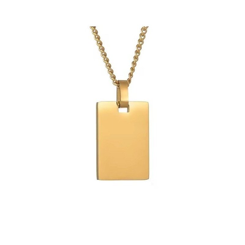 COLGANTE ACERO DORADO PERSONALIZADO