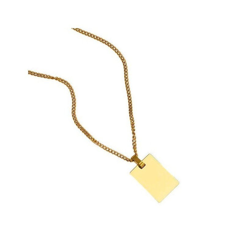 COLGANTE ACERO DORADO PERSONALIZADO