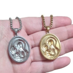 colgante medalla virgen maría