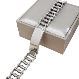 esclavas gruesas de acero para hombre