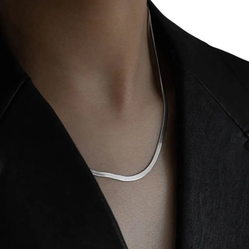 CADENA PLANA SNAKE ACERO