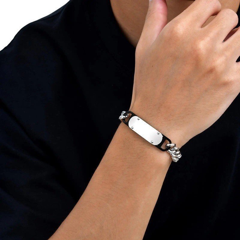 ESCLAVA ACERO BICOLOR PERSONALIZADA