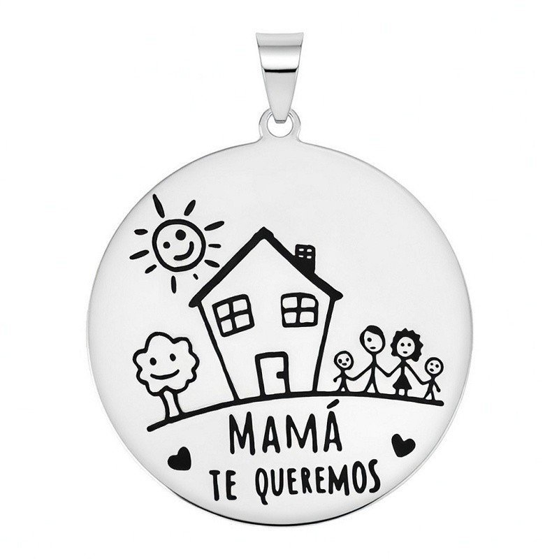 COLGANTE MAMÁ TE QUEREMOS PLATA DE LEY