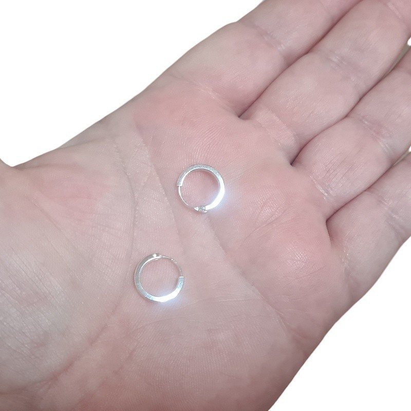 PENDIENTES AROS PEQUEÑOS PLATA DE LEY UNISEX