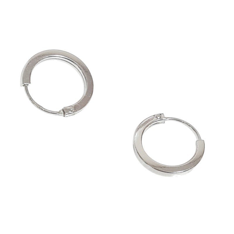 PENDIENTES AROS PEQUEÑOS PLATA DE LEY UNISEX