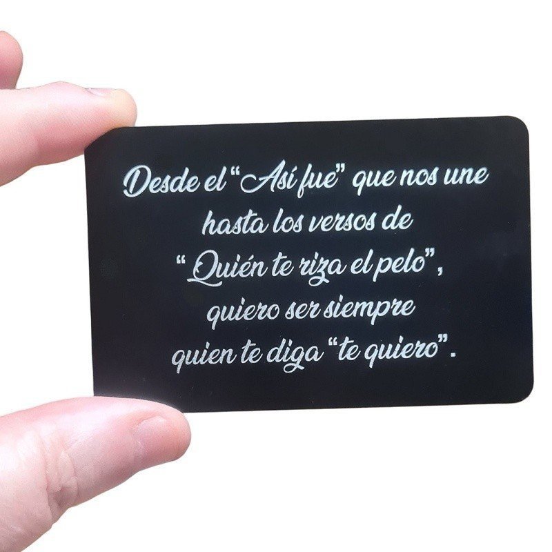 TARJETA PERSONALIZADA PARA CARTERA / BILLETERA