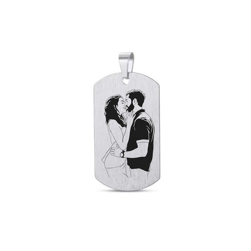 CHAPA ACERO MATE PERSONALIZADA