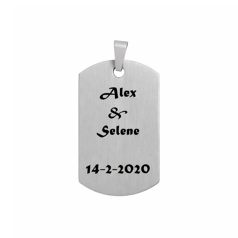 CHAPA ACERO MATE PERSONALIZADA