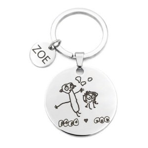 llaveros personalizados para padres con dibujos de los hijos