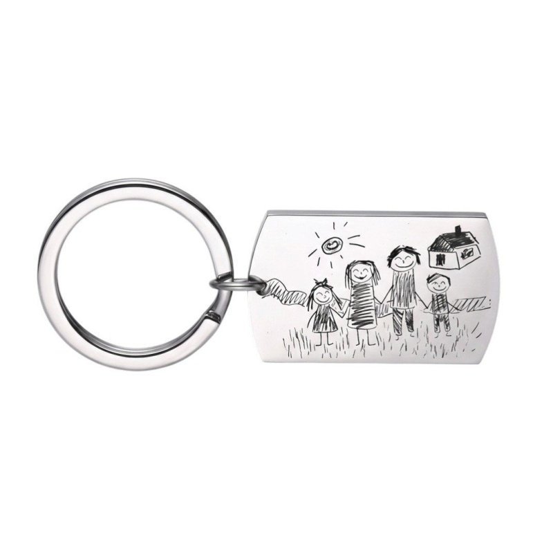 LLAVERO DIBUJO INFANTIL PERSONALIZADO PARA PADRES
