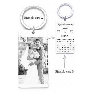 llavero calendario con foto personalizado