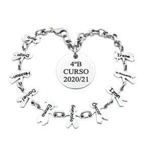 pulsera para profesoras con nombres de los alumnos