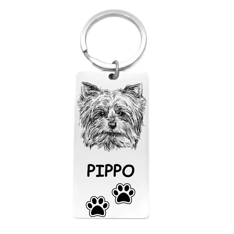 LLAVERO PERSONALIZADO FOTO MASCOTA ACERO