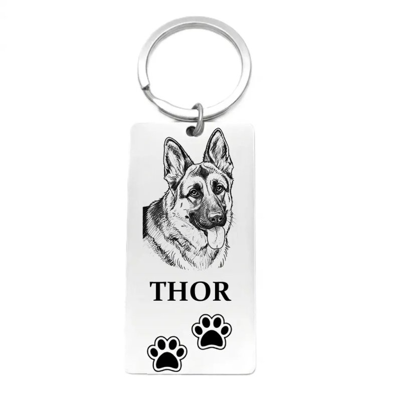 LLAVERO PERSONALIZADO FOTO MASCOTA ACERO