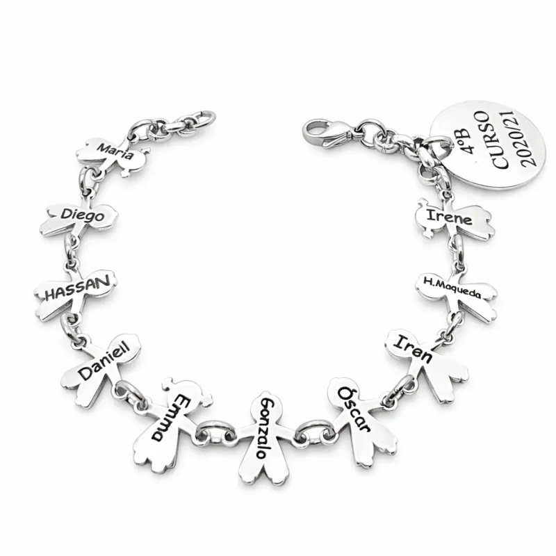 PULSERA PROFESORAS CON FIGURAS DE NIÑOS Y NIÑAS