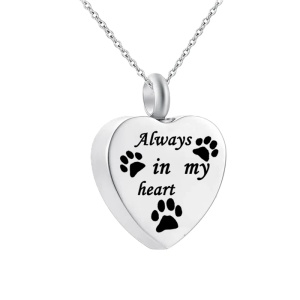 colgante corazón para cenizas de mascotas