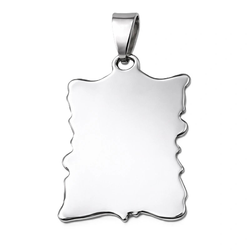 COLGANTE PERGAMINO ACERO PARA GRABAR FOTO O TEXTO