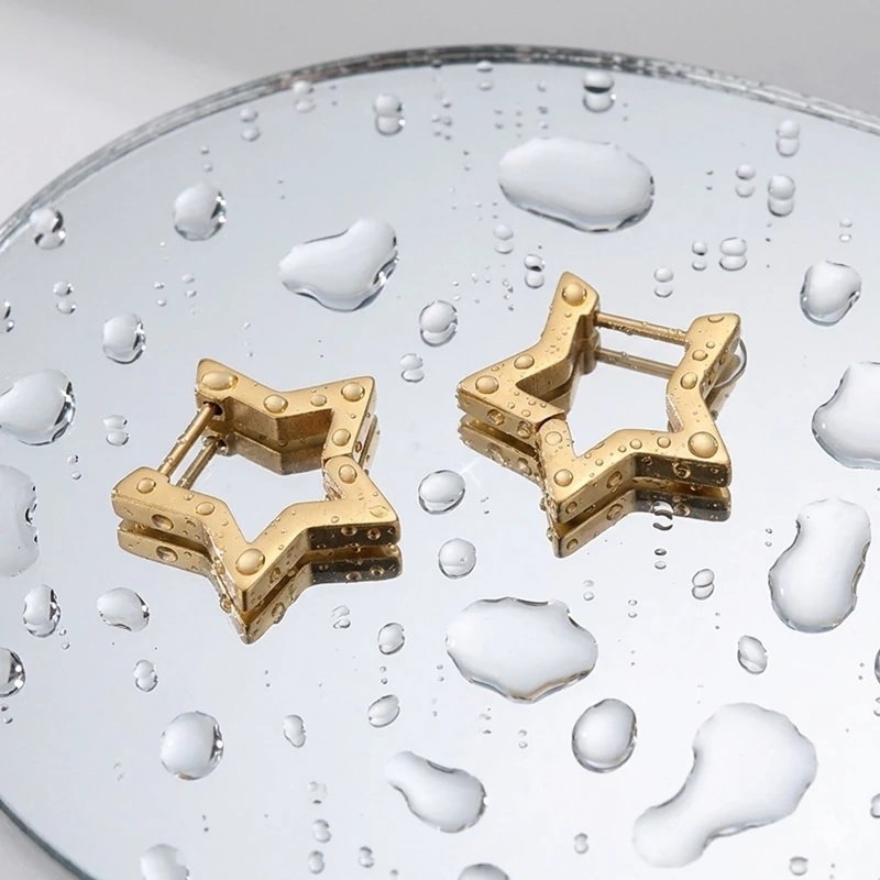 PENDIENTES ESTRELLA ACERO INOXIDABLE