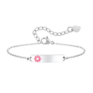 esclava niña acero con flor