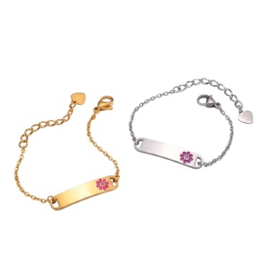 esclavas para niña personalizadas flor