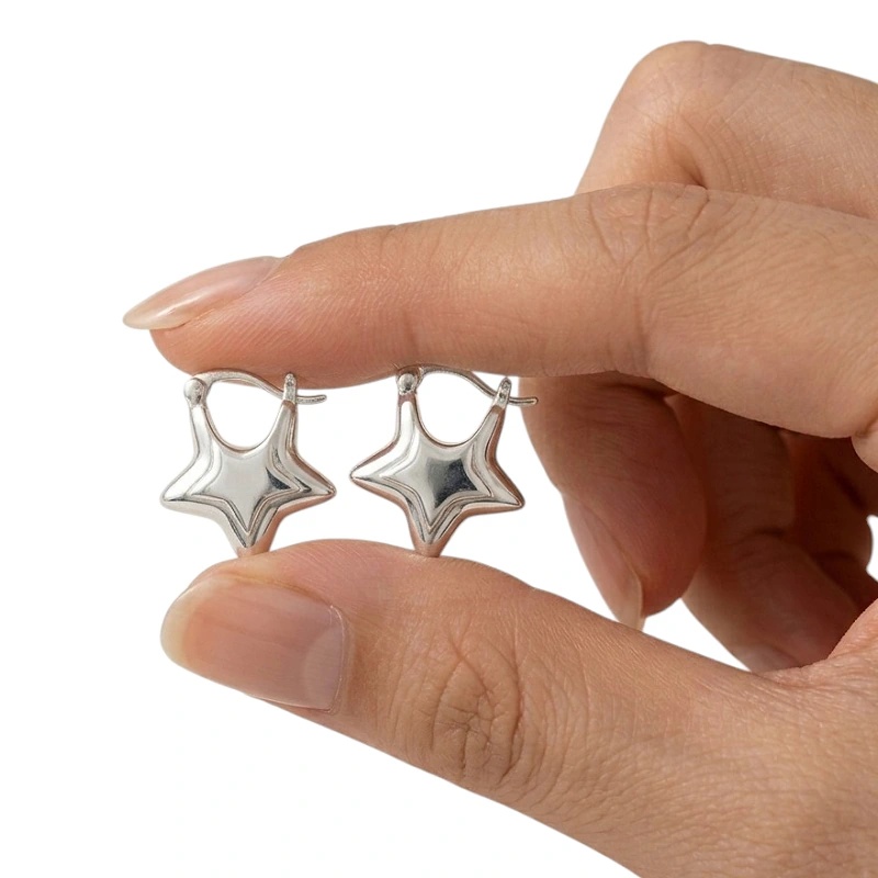 PENDIENTES ESTRELLA PEQUEÑOS ACERO