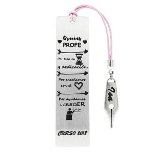 marcapáginas personalizado gracias profe