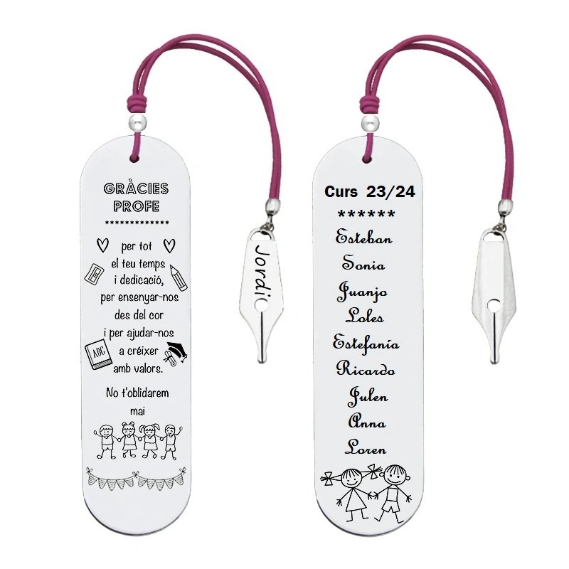 MARCAPÁGINAS PROFESORES EN CATALÁN PERSONALIZADO